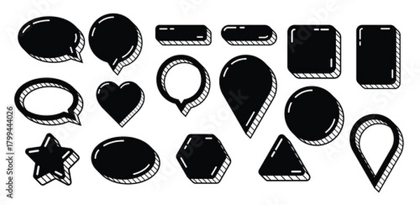 Fototapeta Doodle banner design style vector illustration