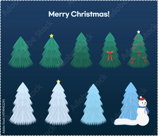 Obraz 겨울 크리스마스 트리#2