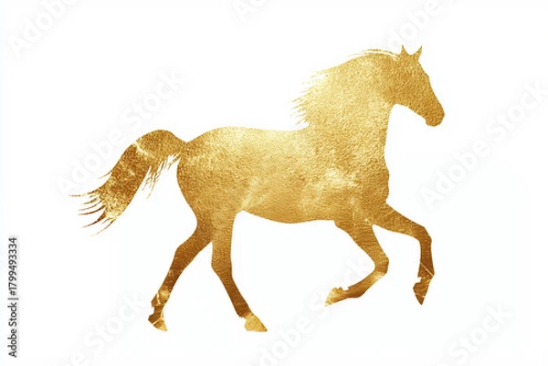 Obraz 金の馬のシルエット