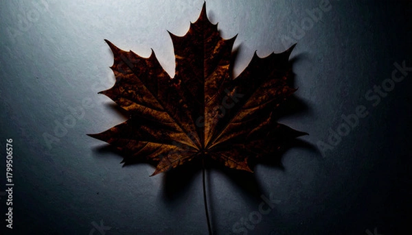 Obraz A Lone Leaf in the Shadows