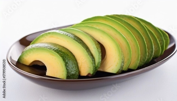 Fototapeta Isolated Sliced Avocado