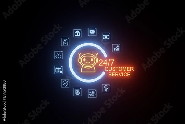 Obraz 24/7 customer service with artificial intelligence solutions for modern businesses