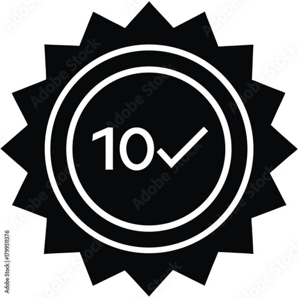 Obraz they have a  100 quality control icons set  cartoo