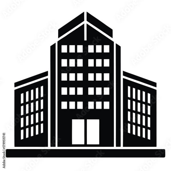 Obraz office building vector icon