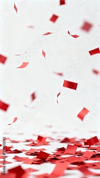 Obraz Red confetti pieces 