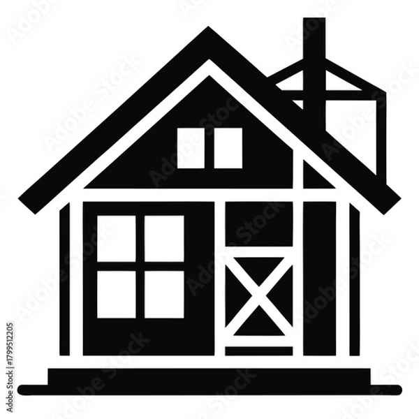 Obraz house under construction vector icon