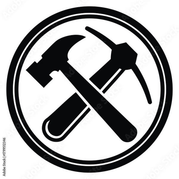Obraz hammer   tools  construction  vector icon