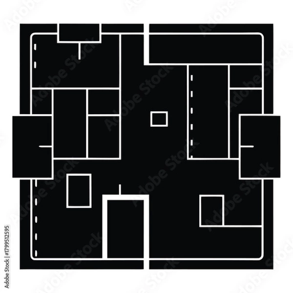 Obraz floor plan   blueprint vector icon