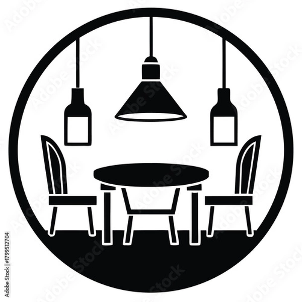 Obraz dining room vector icon