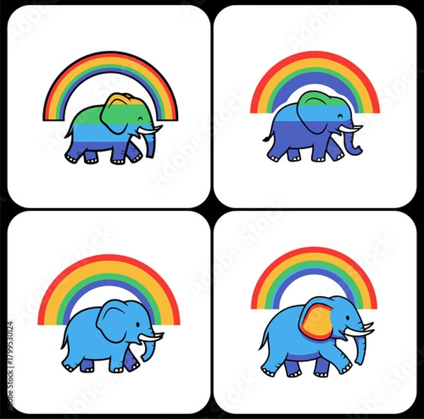 Fototapeta Cartoon envelope characters with wings and hearts,  Cute love mail mascots with smiling faces,  Playful letter characters for romance themes