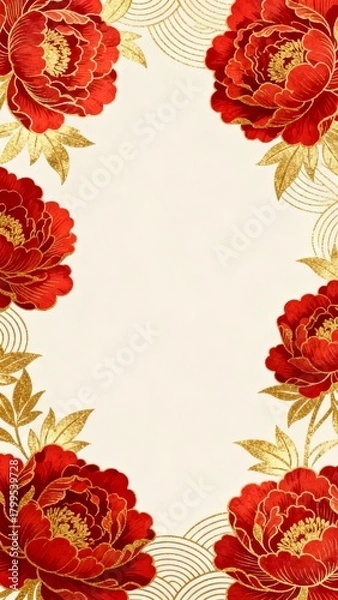 Obraz Elegant floral borde