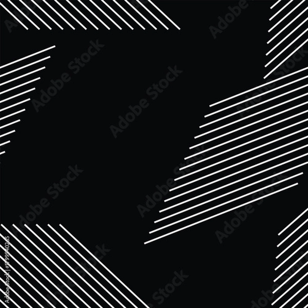Obraz Abstract Geometric Diagonal Lines on Black