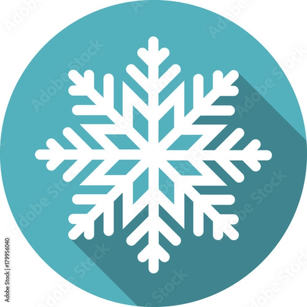 Fototapeta snowflake round icon
