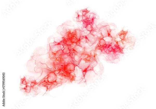 Obraz red abstract ink stain element illusration