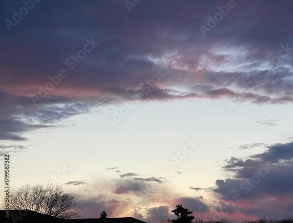 Fototapeta sunset in the clouds