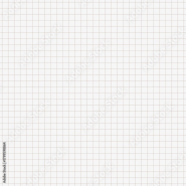 Obraz Sheet of Graph Paper Isolated on White