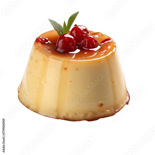 Fototapeta Pudding on transparent background Pudding on transparent background