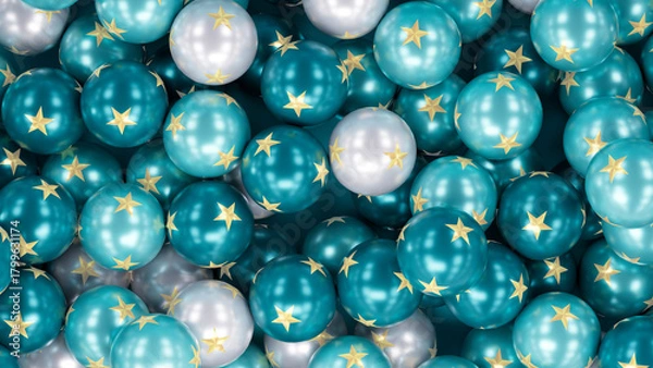 Obraz Abstract Christmas background with randomly colored balls