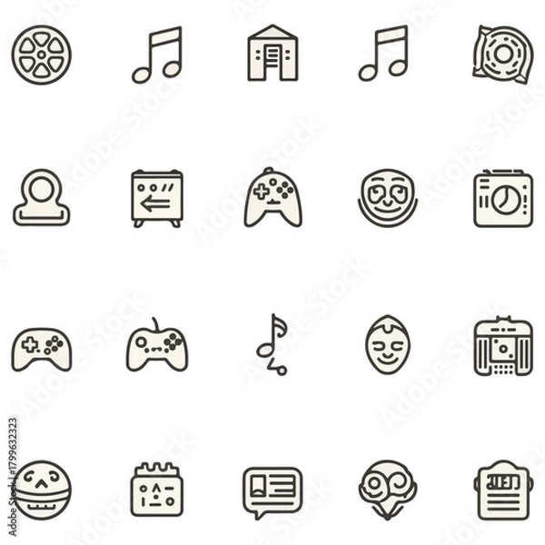 Fototapeta flat style game icons for logos