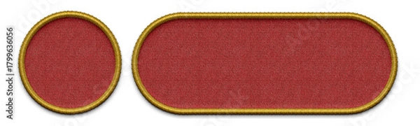 Obraz Embroidery Shapes for background	