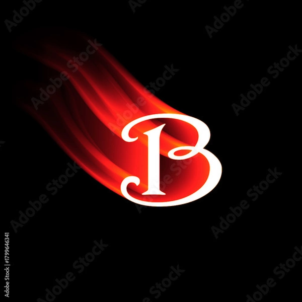 Obraz Fire text effect design.eps