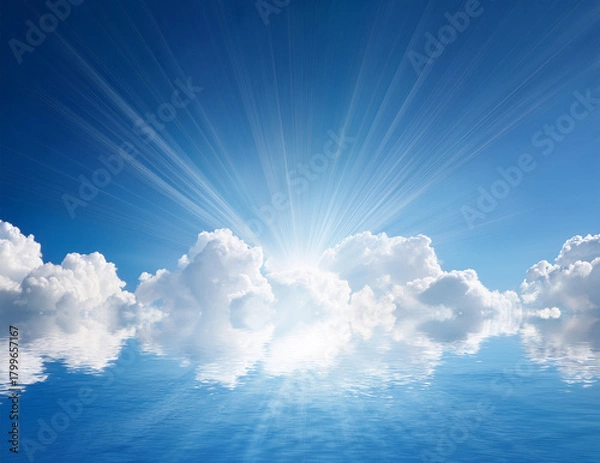 Obraz Sunlight Sparkling Through Soft Clouds