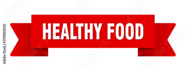 Obraz healthy food ribbon isolated on transparent background. healthy food ribbon