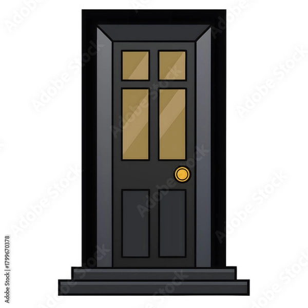 Fototapeta old door with a keyhole