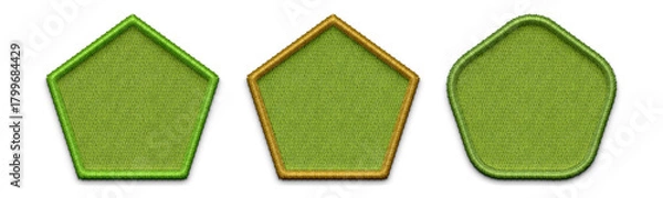 Obraz Embroidery Shapes for background	