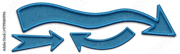 Obraz Embroidery Shapes for background	