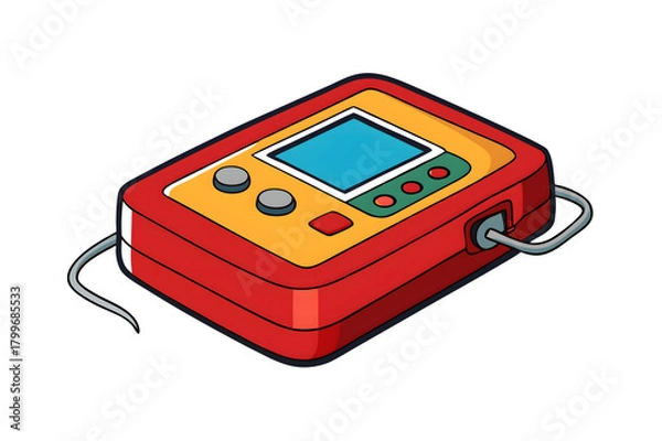 Fototapeta portable radio isolated on white