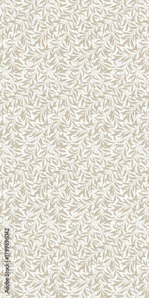 Obraz Seamless purple leaf pattern with white background