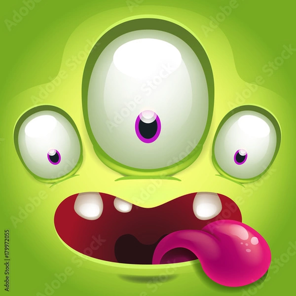 Obraz Cartoon Monster Face