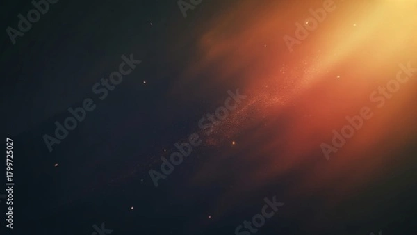 Fototapeta Dramatic nebula background with vibrant orange light and sparkling dust, perfect for sci-fi games or inspiring space exploration visuals, creating a sense of wonder and cosmic beauty