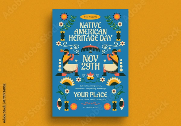 Obraz Native American Heritage Day Flyer
