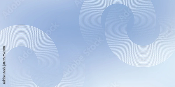 Fototapeta Abstract blue modern background with circle elements. Digital technology concept.