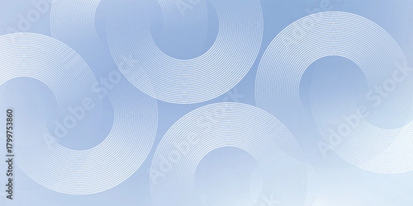 Fototapeta Abstract blue modern background with circle elements. Digital technology concept.