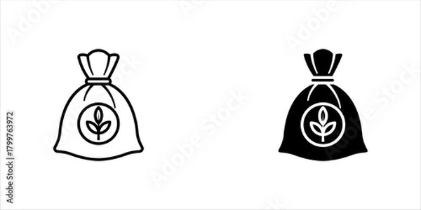 Fototapeta Fertilizer icon vector on white background