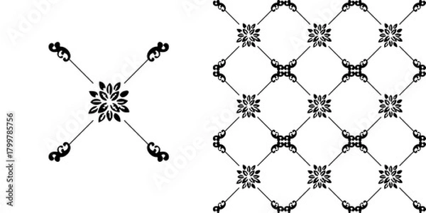 Fototapeta Minimal Decorative Seamless Background