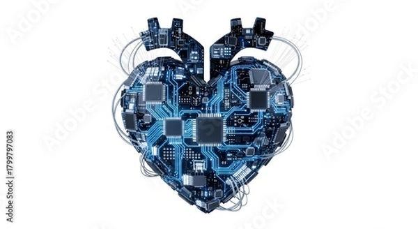 Fototapeta Electronic Circuit Board Heart