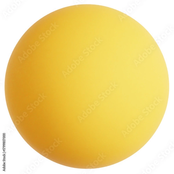 Obraz Abstract golden orb 3D render smooth bright yellow gradient isolated object