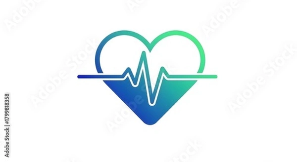 Obraz Heartbeat Icon with Gradient Color