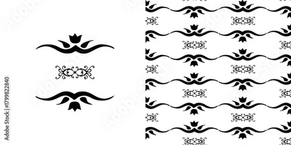 Obraz Seamless Decorative Floral Ornament Pattern