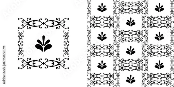 Obraz Vintage Seamless Flower Pattern
