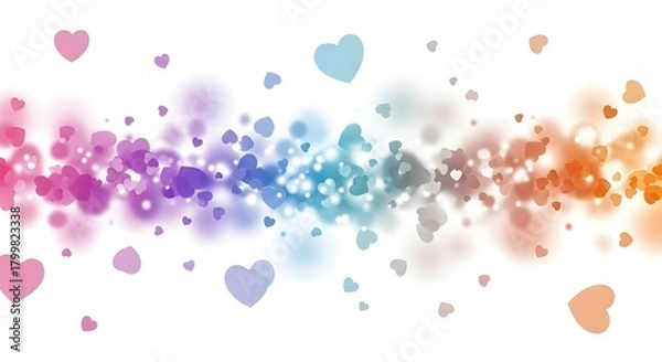 Obraz Colorful Hearts Background