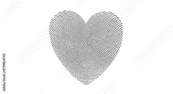 Obraz Fingerprint Heart - Identity and Love