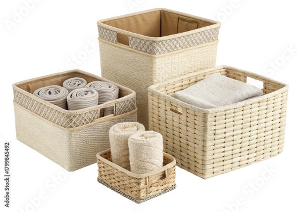 Obraz storage baskets isolated on perfect background