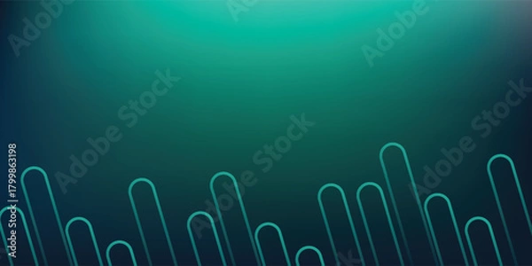 Fototapeta Digital technology speed connect blue green background, cyber nano information, abstract communication, innovation future tech data, internet network connection, Ai big data, line dot illustration