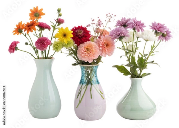 Obraz flower vases isolated on perfect background