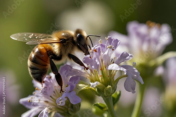 Obraz bee on a flower,